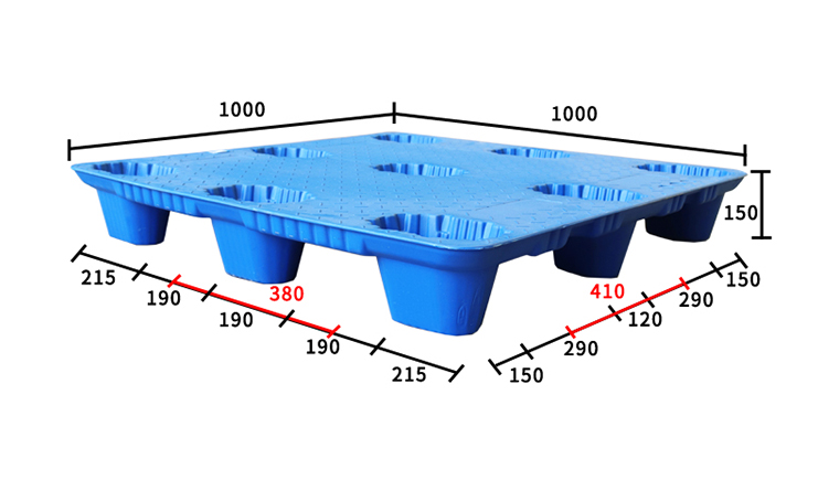 九腳托盤承重不夠?你還可以試試九腳吹塑托盤